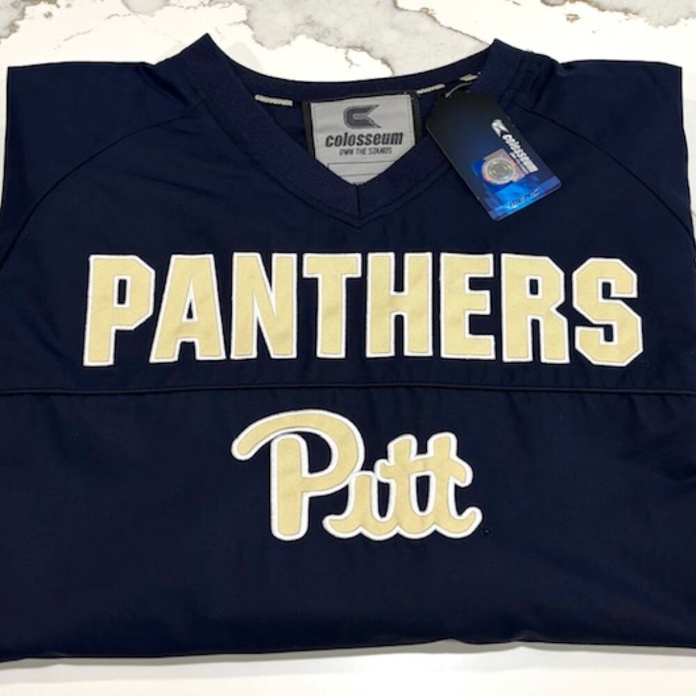 New Colosseum Pitt Pittsburgh Panthers Men's XL Pullover Windbreaker Blue Gold